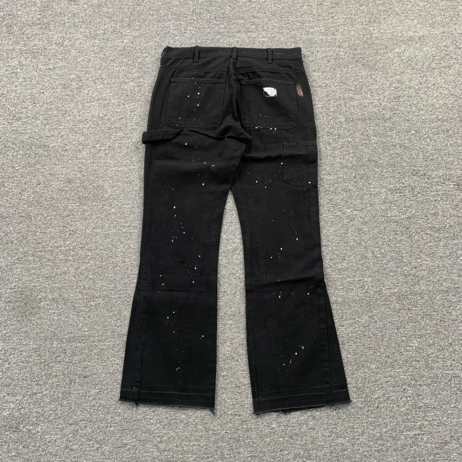Gallery Dept Flare Cargo paint Black Jeans