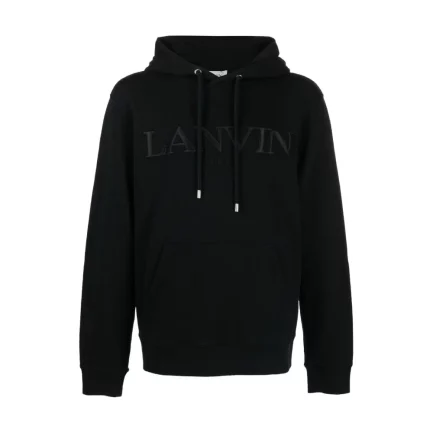 Lanvin Embroidered Logo Cotton Hoodie