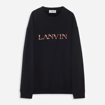 Oversized Embroidered Lanvin Curb Sweatshirt