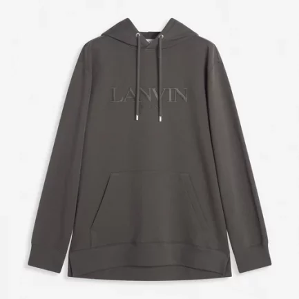 Oversized Lanvin Paris Embroidered Hoodie