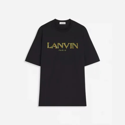 Classic T-Shirt With Raffia Lanvin Paris Embroidery